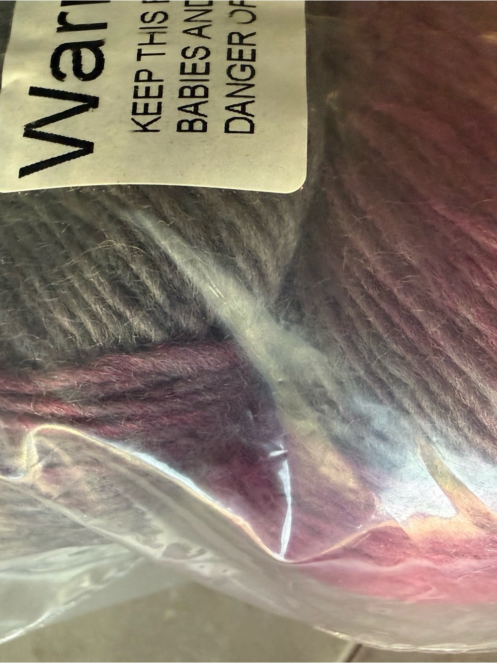 NICEEC Multicolor Gradient Rainbow Wool Yarn Bundle - Purple, Pink, Gray - Picture 9 of 10